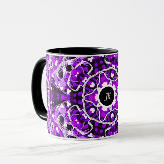 Abstraktes lila tasse (Vorderseite Links)
