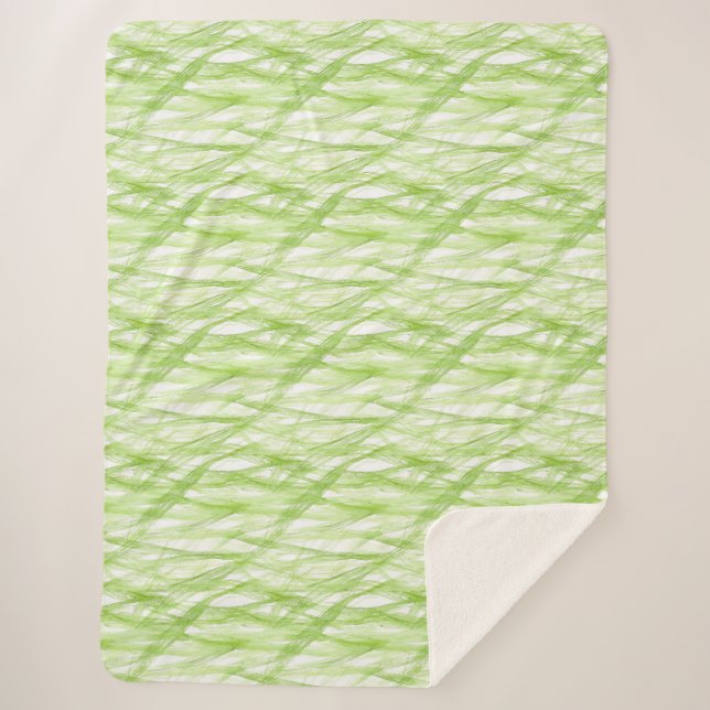 Abstraktes Limettengrün Sherpadecke (Vorderseite)