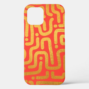Abstraktes Linienmuster in Rotgold Case-Mate iPhone Hülle