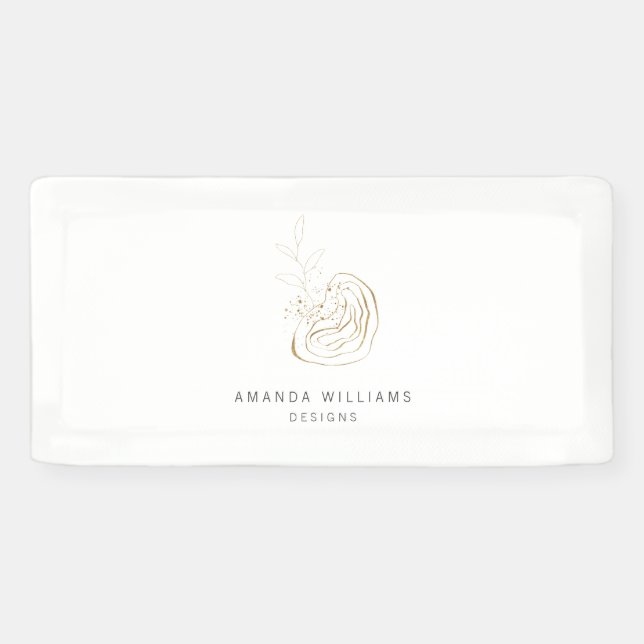Abstraktes Logo des Minimal Gold Designer Banner (Horizontal)