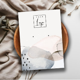 Abstraktes Logo-Display für die Wasserfarbenkette Visitenkarte