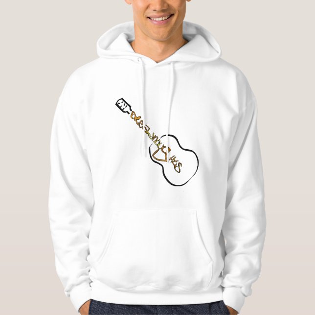 Abstraktes Logo-Gold für akustisch beleuchtete Git Hoodie (Vorderseite)