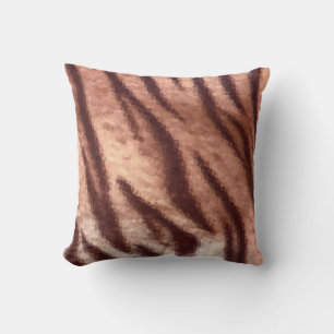 Abstraktes Low-Poly-Tier-Tigerfellmuster. Natur Kissen