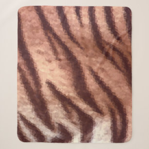 Abstraktes Low-Poly-Tier-Tigerfellmuster. Natur Sherpadecke