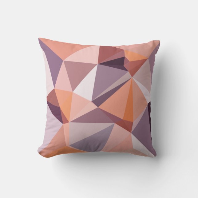 Abstraktes Low-Polygon Kissen (Vorderseite)