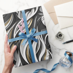 Abstraktes Löwenmähnen-Gold-Verpackungspapier Geschenkpapier