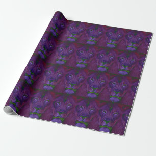 Abstraktes Löwenpapier Geschenkpapier