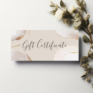 Abstraktes Luxus-Wasserfarben-Geschenk-Zertifikat