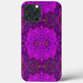 Abstraktes Magenta- und Schwarz-Groovy-Muster Case-Mate iPhone Hülle