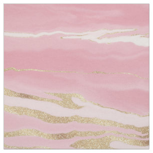 Abstraktes Malen aus rosa goldfarbenem Marmor Stoff