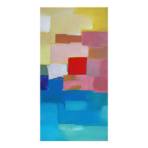 Abstraktes Malermeer / Insel / Himmel - Roter Plat