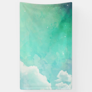 Abstraktes Malmuster in Rot Banner