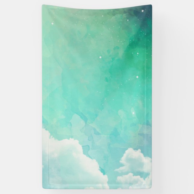 Abstraktes Malmuster in Rot Banner (Vertikal)