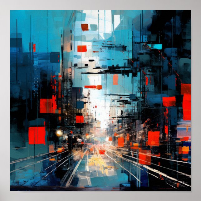 Abstraktes Malteposter zum Entfesseln Poster (Vorne)