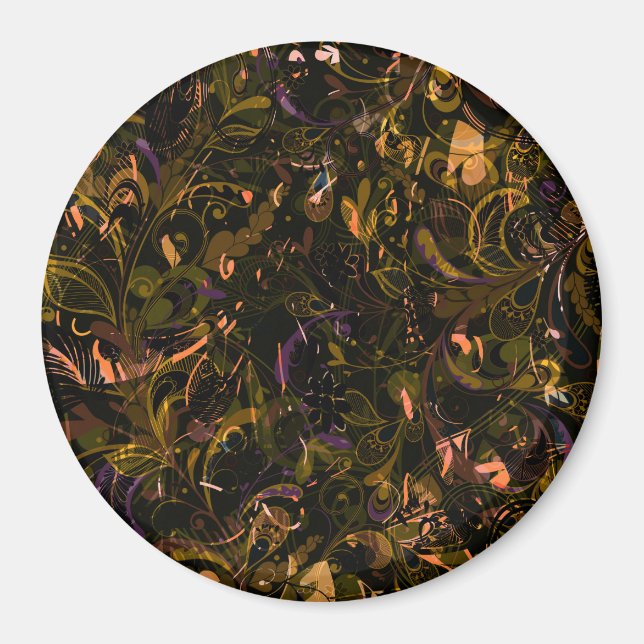 Abstraktes Mandala 5 Magnet (Vorne)
