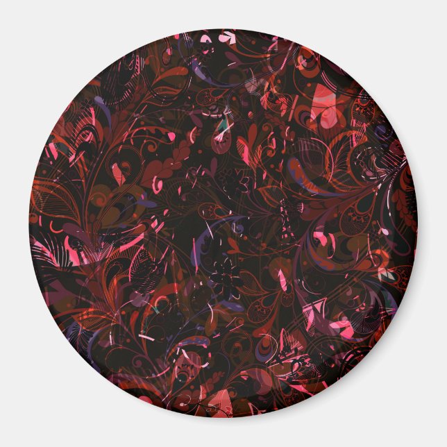 Abstraktes Mandala 6 Magnet (Vorne)