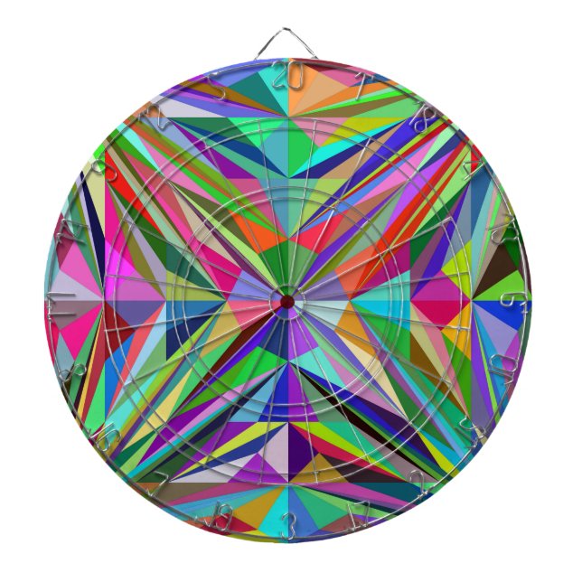 Abstraktes Mandala Dartscheibe (vorne)