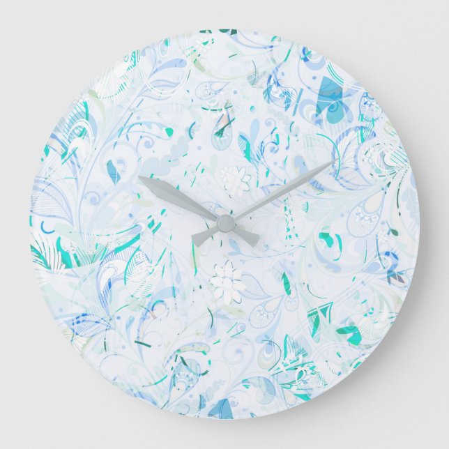Abstraktes Mandala Große Wanduhr (Vorderseite)