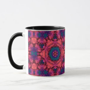 Abstraktes Mandala-Kaleidoskop runde Kreisformen Tasse