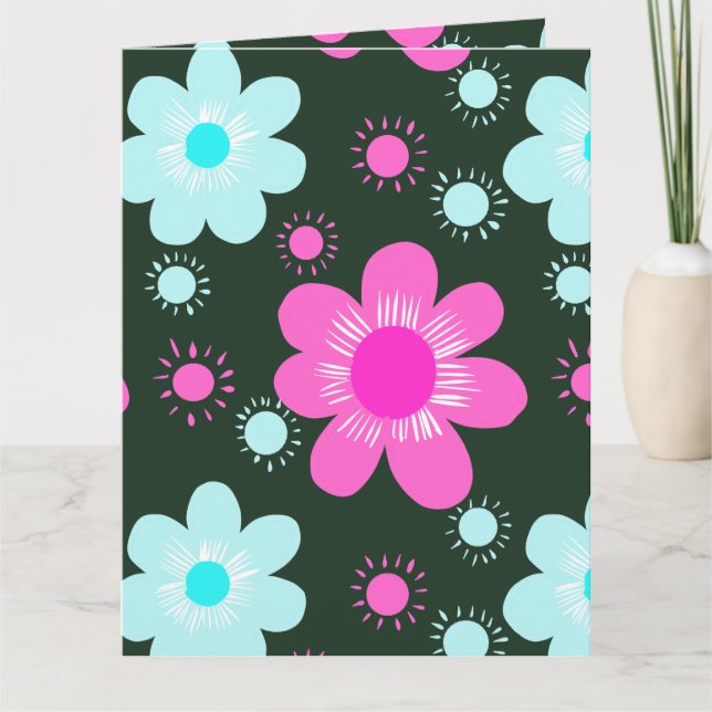 Abstraktes Mandala-Muster, rot Karte (Vorderseite)