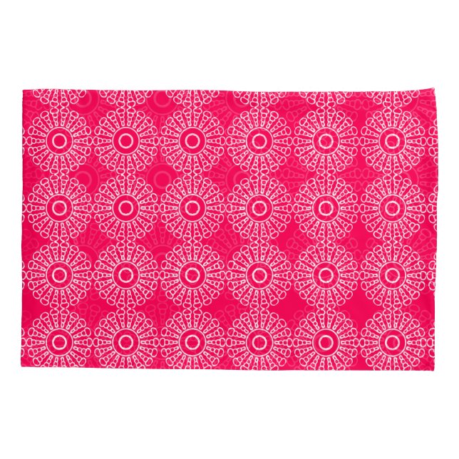 Abstraktes Mandala-Muster, rot Kissenbezug (Rückseite)