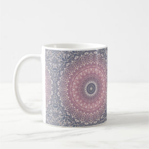 Abstraktes Mandala rund nahtloses Muster Kaleidosk Kaffeetasse