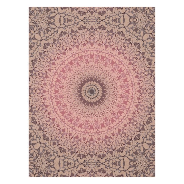 Abstraktes Mandala-Rundmuster Kaleidosco Tischdecke (Vorderseite)