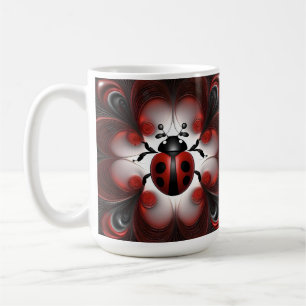 Abstraktes Marienkäfer-Kunst-Design, Kaffeetasse
