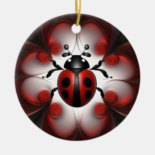 Abstraktes Marienkäfer-Kunst-Design, Keramik Ornament