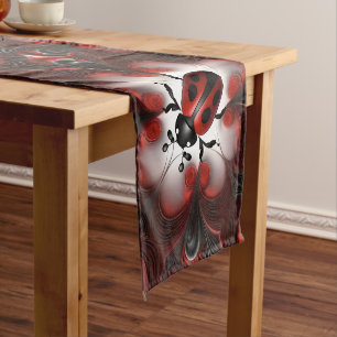 Abstraktes Marienkäfer-Kunst-Design, Kurzer Tischläufer