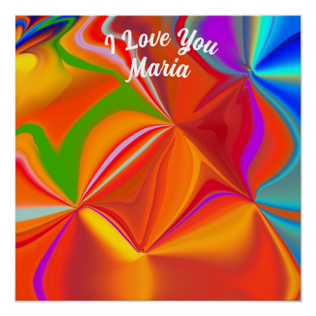 Abstraktes Marmor Flüssig-farbiges, glänzendes Pos Poster (Vorderseite)