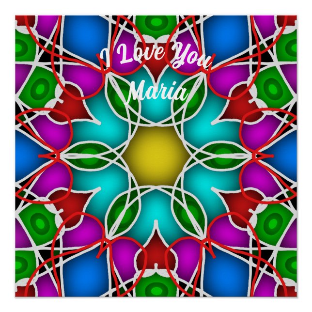 Abstraktes Marmor Flüssig-farbiges, glänzendes Pos Poster (Vorderseite)