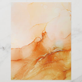 Abstraktes marmoriertes Orange-Scrapbook