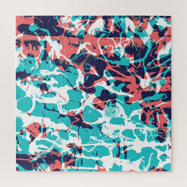 Abstraktes marmoriertes Papier - Hintergrund Puzzle (Vertikal)
