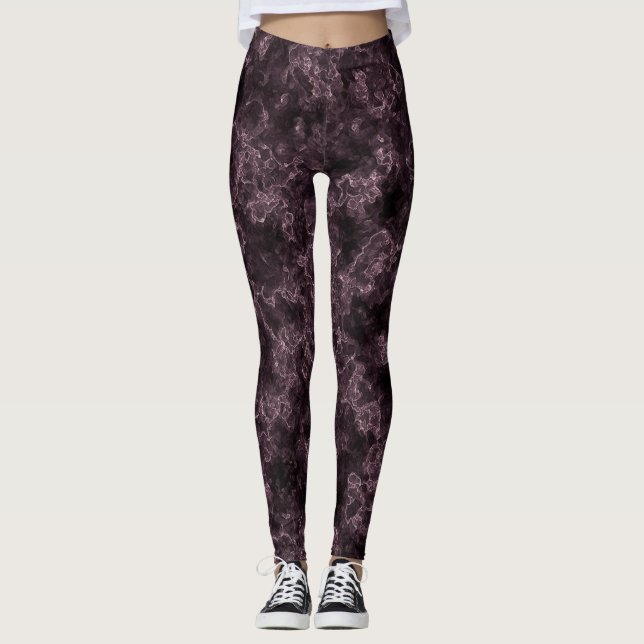 Abstraktes Marmormuster Leggings (Vorderseite)