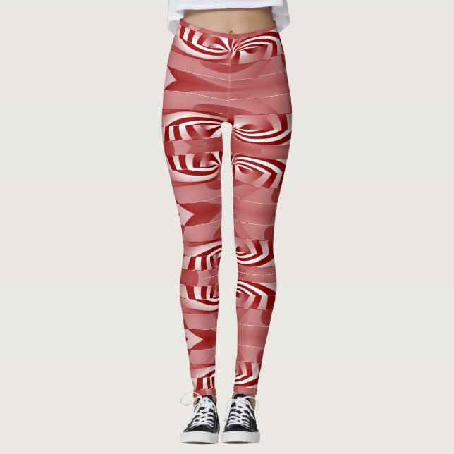 Abstraktes Maroon-Muster"Ratti_Creative_Arts" Leggings (Vorderseite)