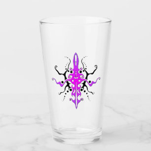 Abstraktes Masken-Stammes-Tattoo-Design - rosa Glas