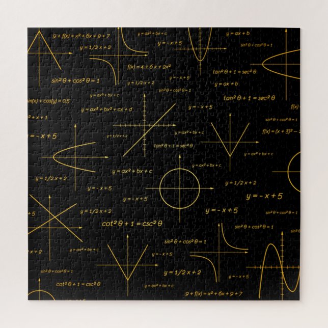 abstraktes Mathematikmuster Puzzle (Vertikal)