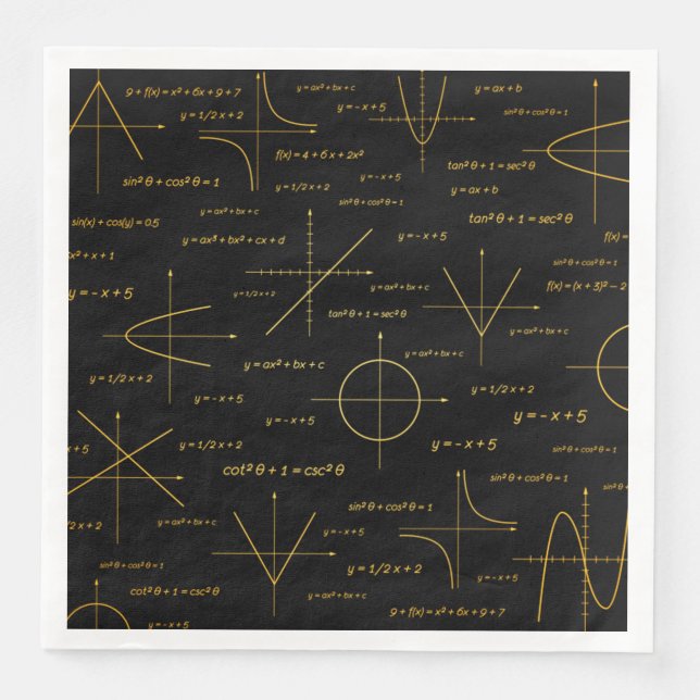 abstraktes Mathematikmuster Serviette (Vorderseite)