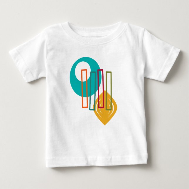 Abstraktes MCM-Design Baby T-shirt (Vorderseite)