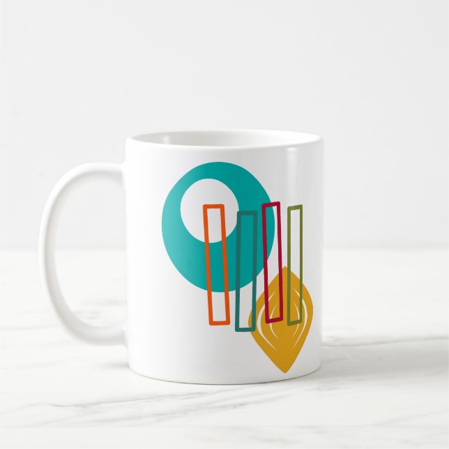 Abstraktes MCM-Design Kaffeetasse (Links)