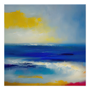 Abstraktes Meer 04 Poster