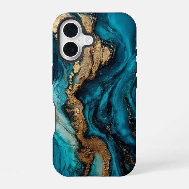 Abstraktes Meer  iPhone 16 Hülle (Rückseite)