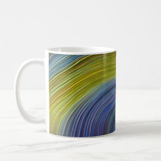 Abstraktes Meer Landschaft Gebrochene Wellen 34 Kaffeetasse (Links)