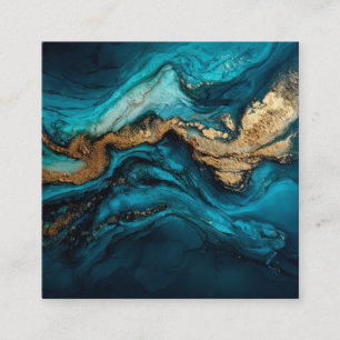 Abstraktes Meer  Quadratische Visitenkarte