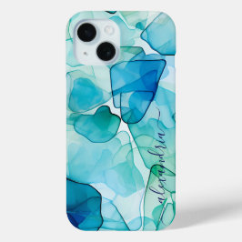 Abstraktes Meerglas mit Namen Case-Mate iPhone Hülle