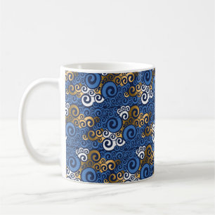 Abstraktes Meerwasser nahtlos Kaffeetasse