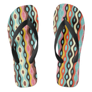 Abstraktes Mehrfarbenmuster Flip Flops