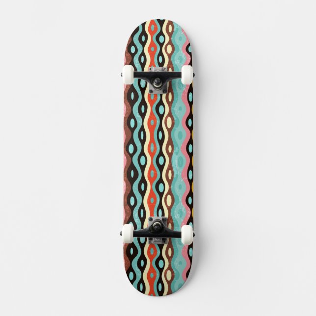 Abstraktes Mehrfarbenmuster Skateboard (Vorderseite)