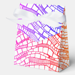 Abstraktes mehrfarbiges Design Gefallen Box Geschenkschachtel